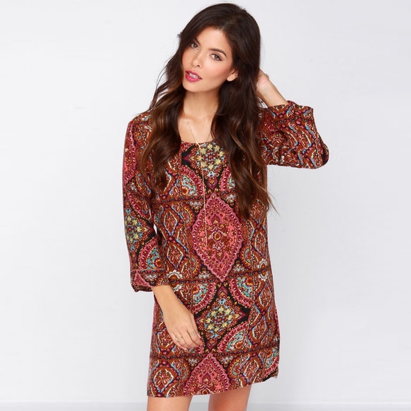 Billabong Bohemian Print Shift Dress - Picture 4 of 4